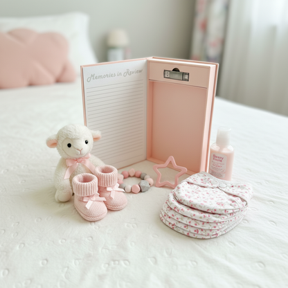 Baby's First Year Memory Book Pink - lifestyle scene